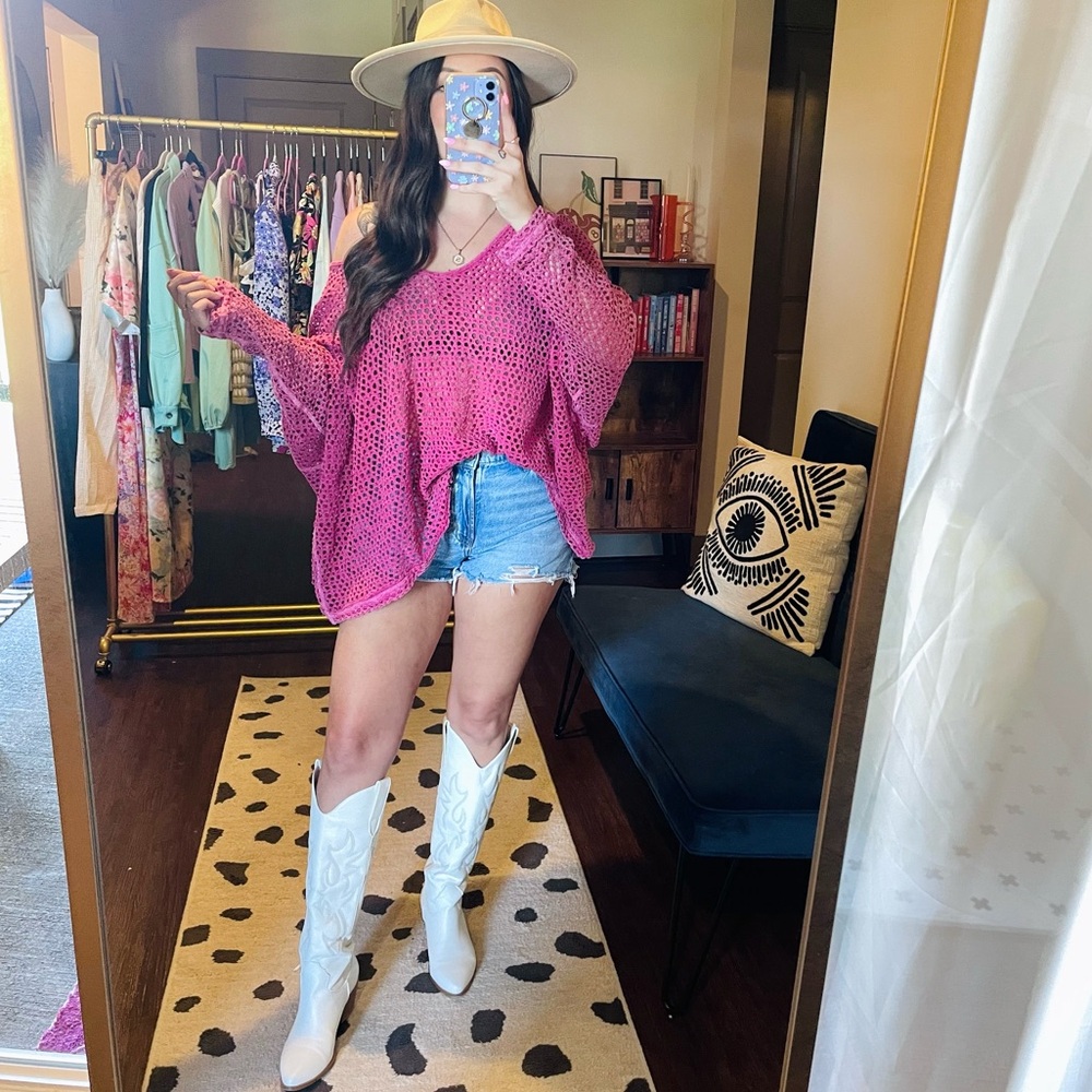 Free People Napa Oversized Long Sleeve Knit Top - Picture 13 of 13